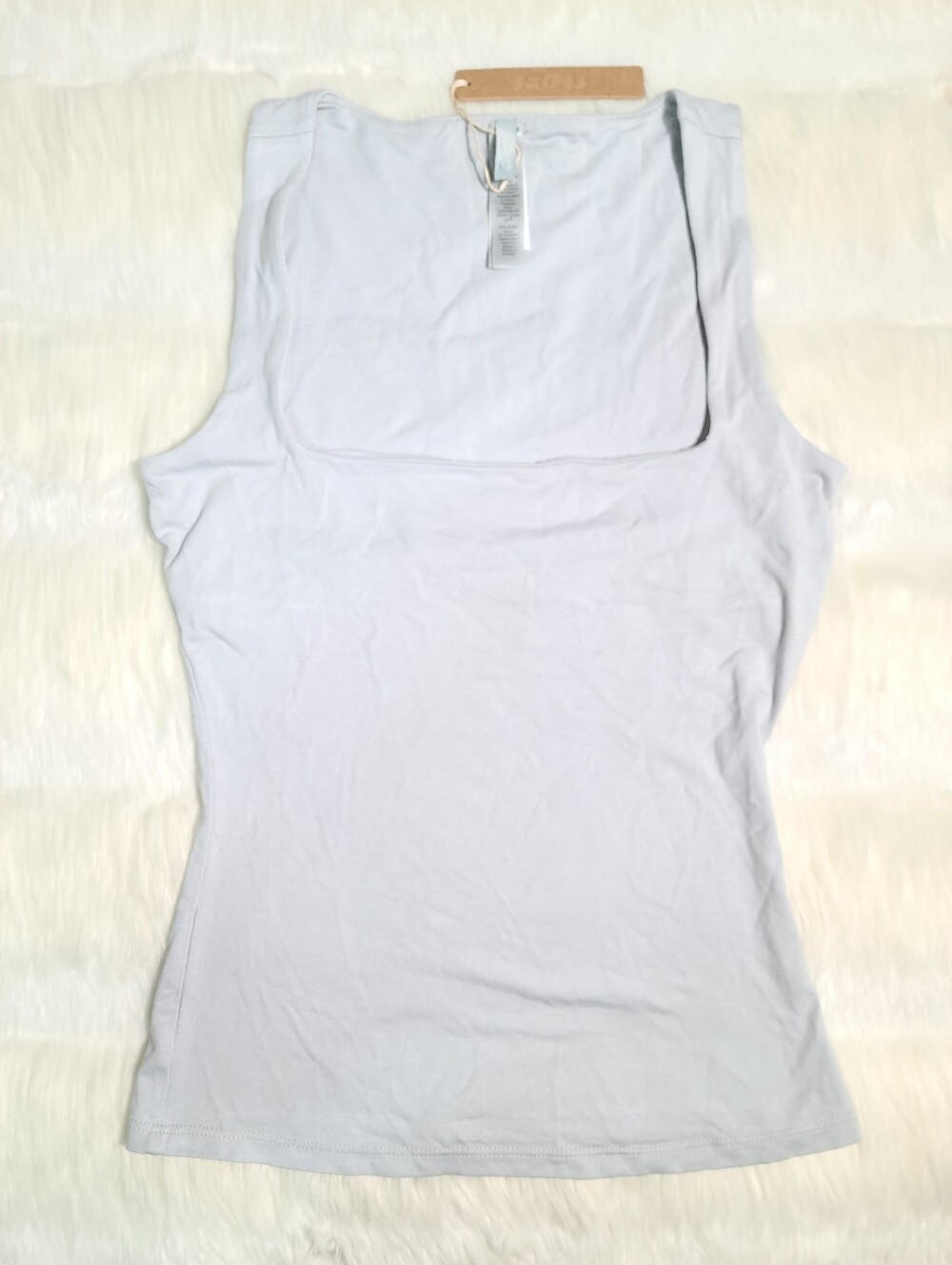 SKIMS Smooth Layers Square Neck Tank Top Blue Mist Women XS NEW